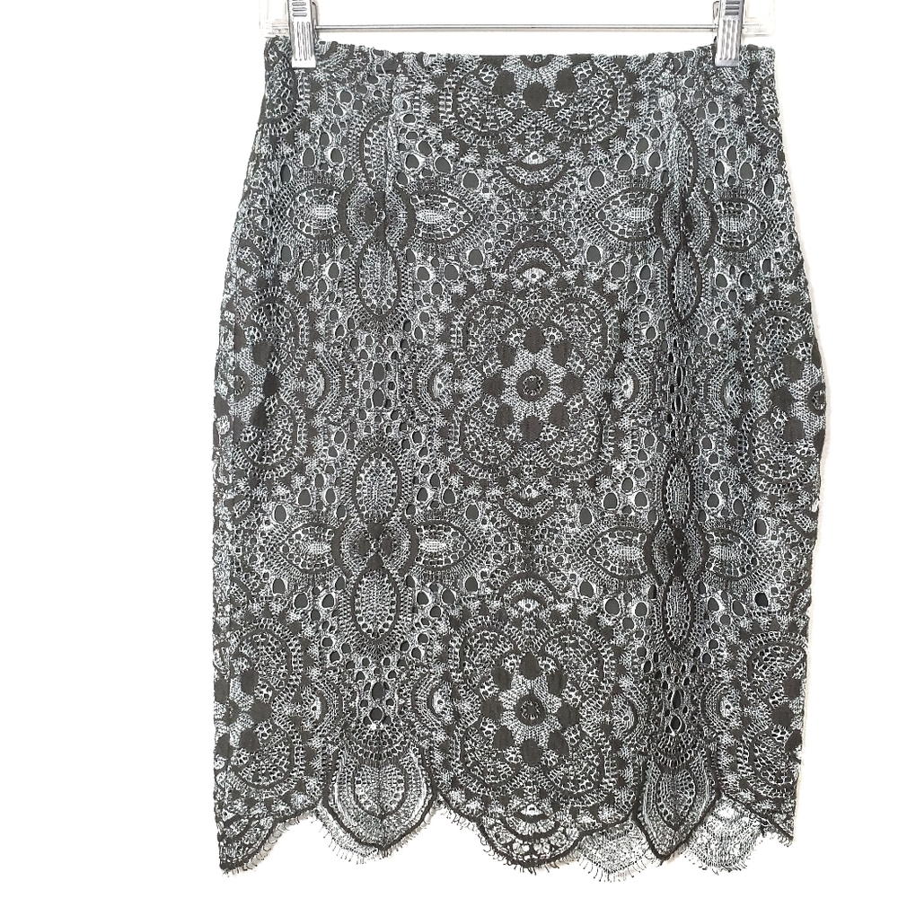 Zara Basic Lace Overlay Skirt Size M